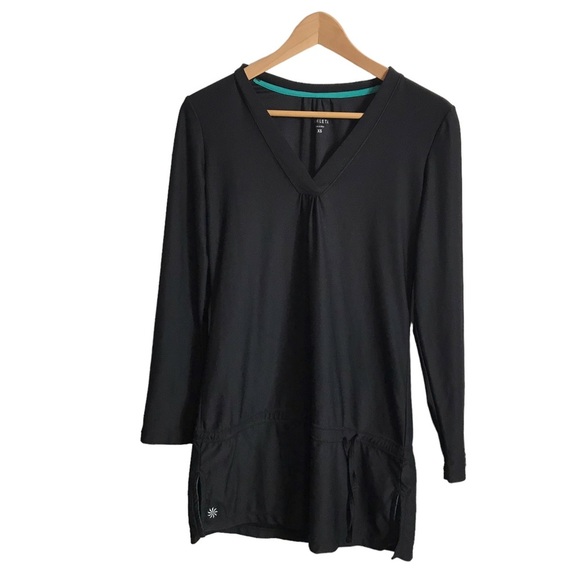 Athleta XS Black Wick-It Swimsuit Bathing Suit Swim Coverup - Picture 1 of 9